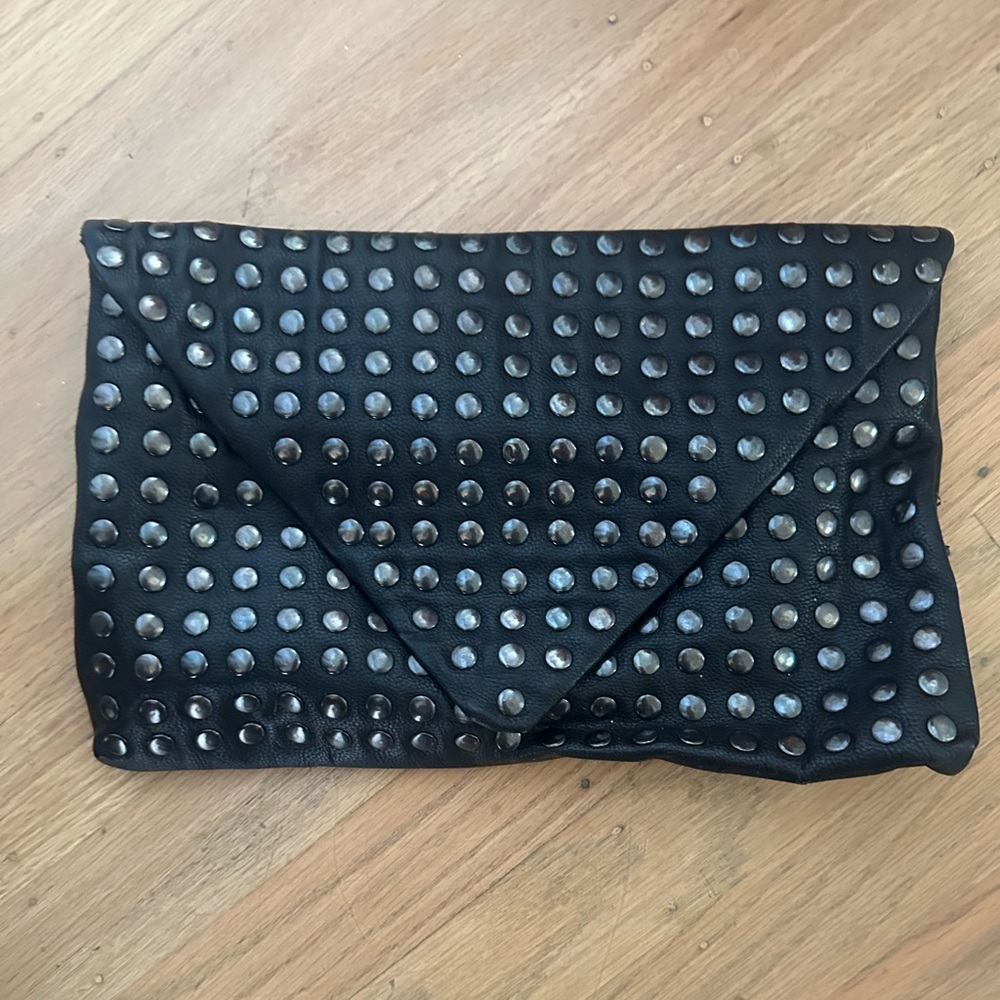 Black Studded Clutch